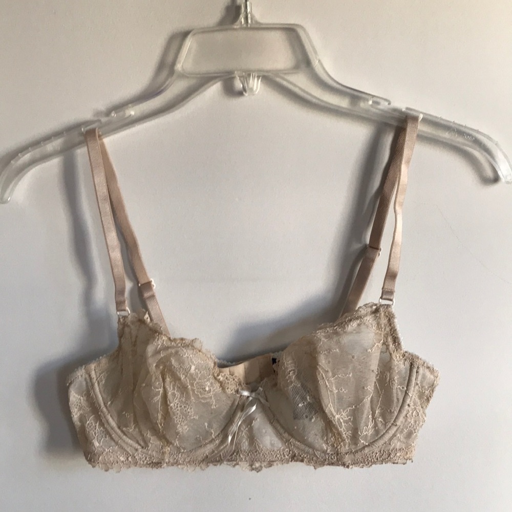 Heidi Klum Intimates Nude French Lace Bra 36B
